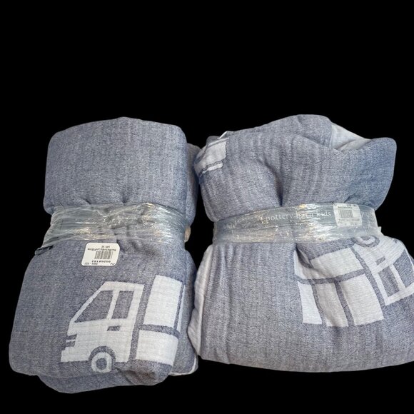 Pottery Barn Kids Extreme Soft Truck Pillowcases Shams New - Picture 1 of 9